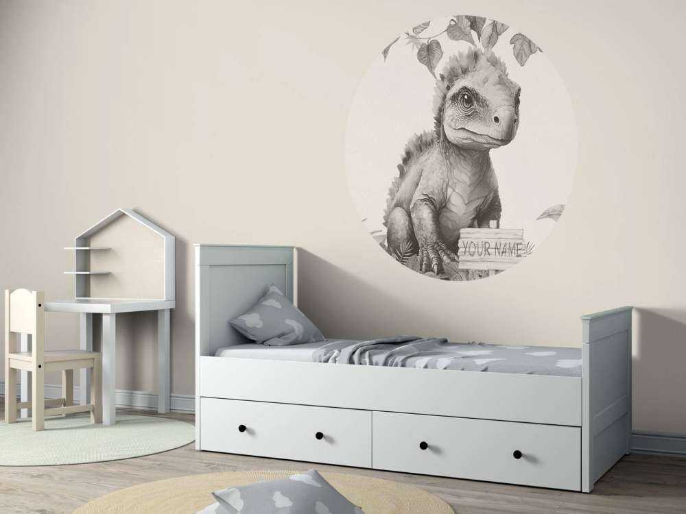 Baby ankylosaurus i den beige djungeln