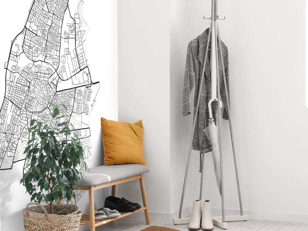 Karta över Haarlem, vit