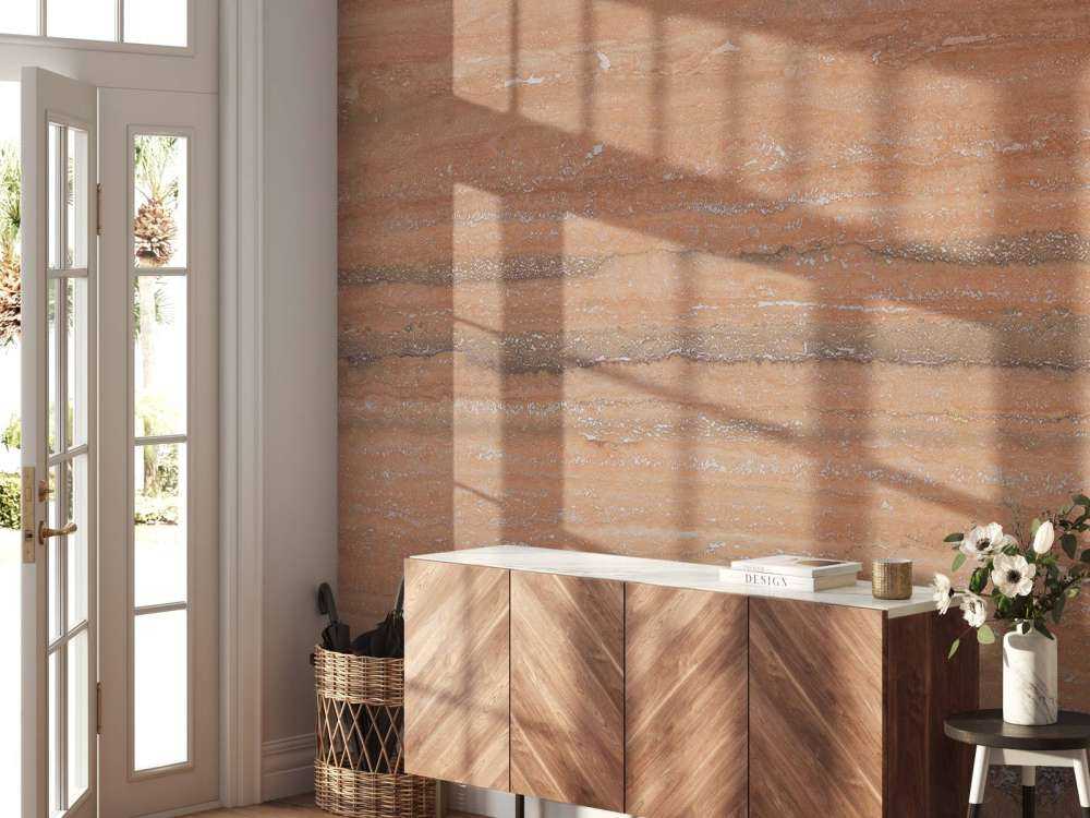 Marmor med terrakottafärg