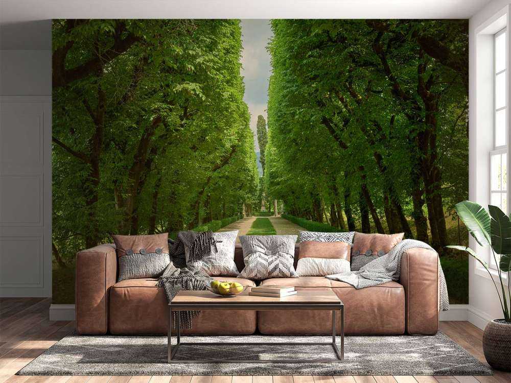 Grön körbana med grus