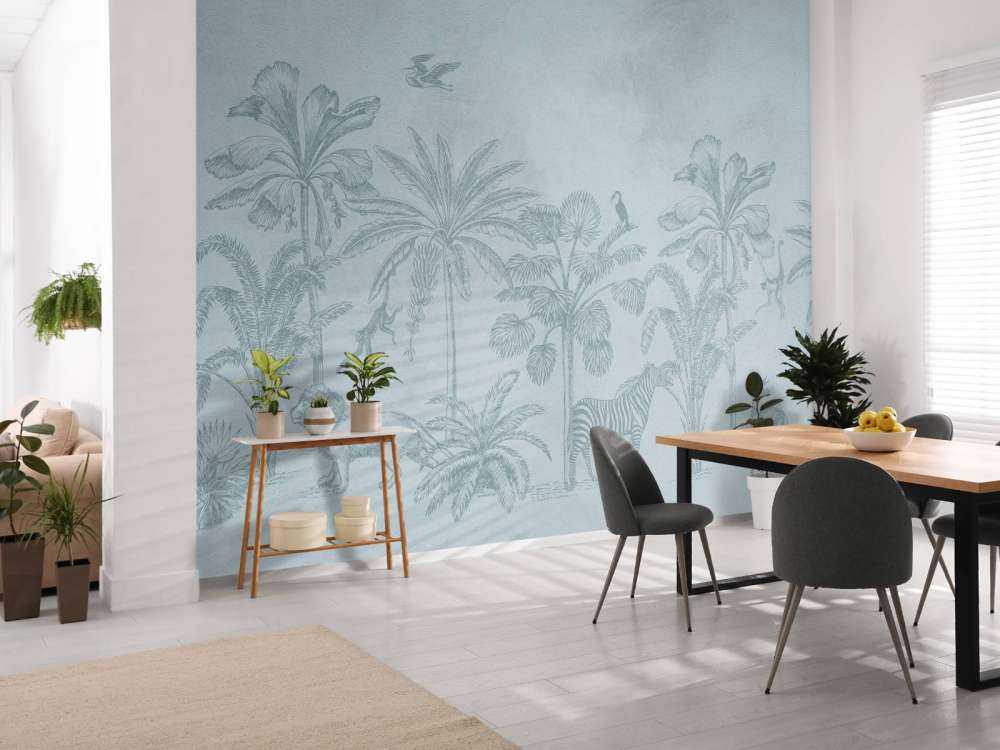 Djungel djungel blå