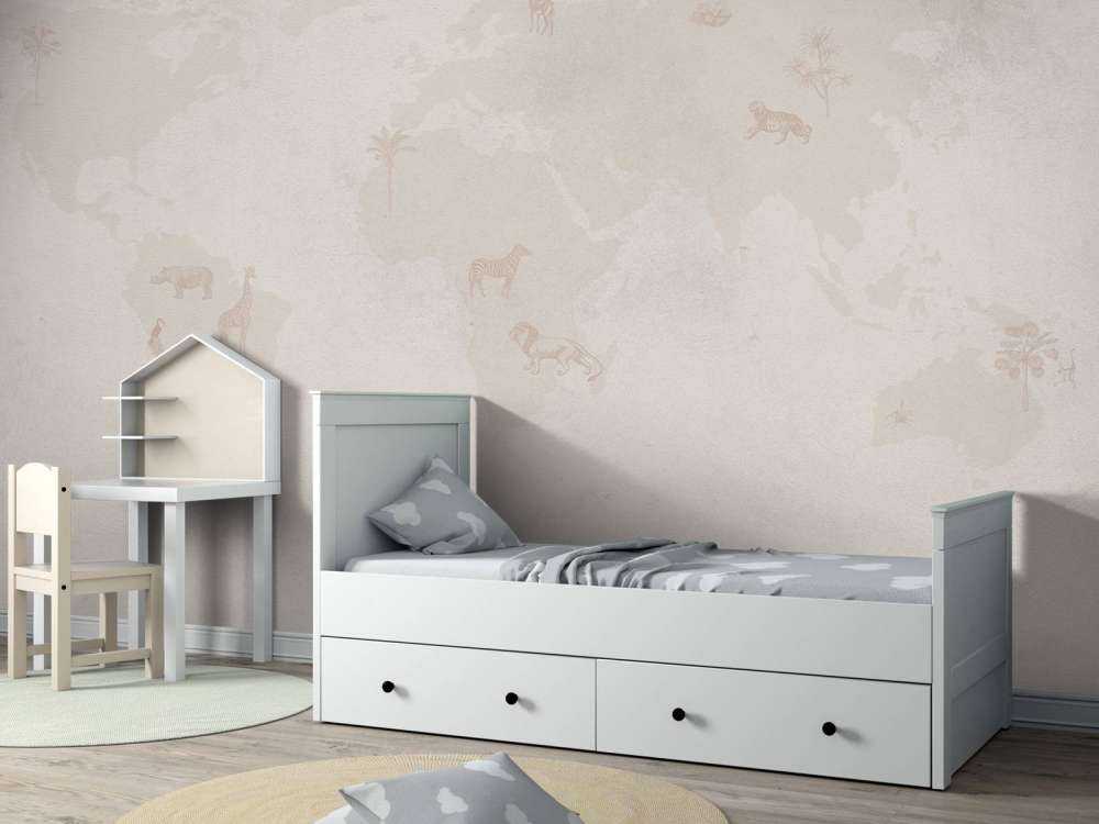 Världskarta skiss taupe