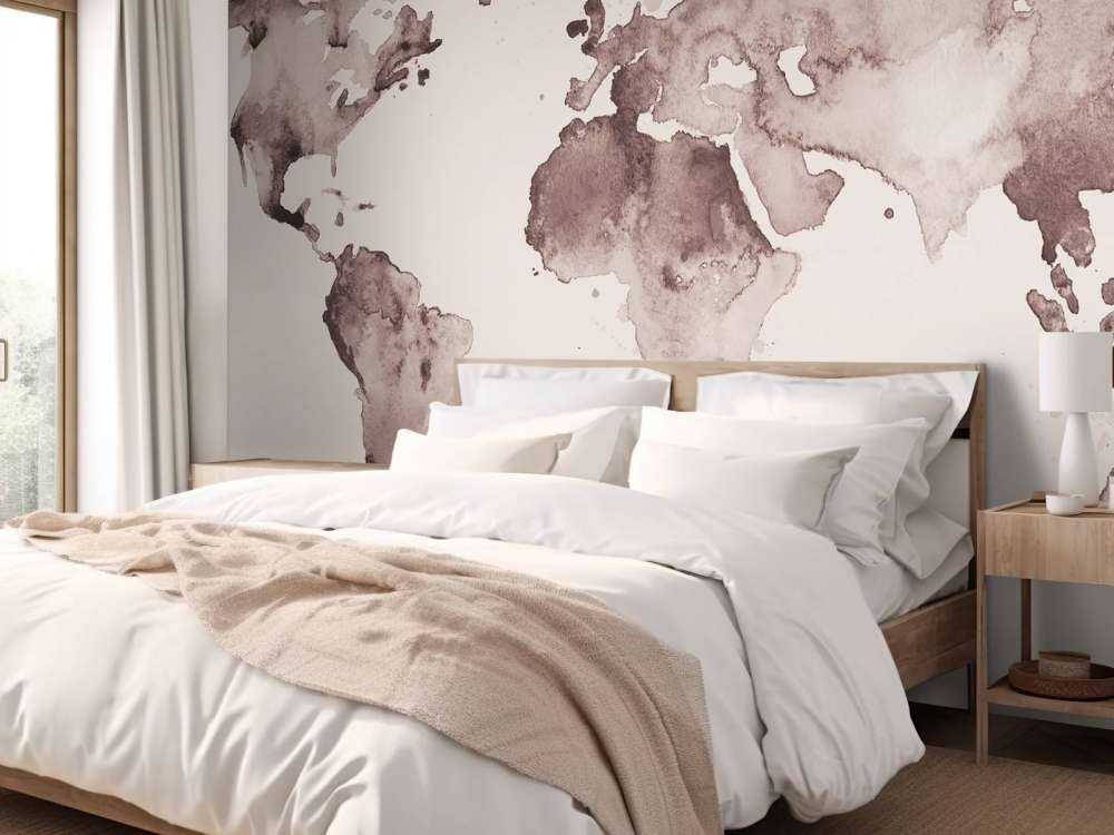 Världskarta i sepia