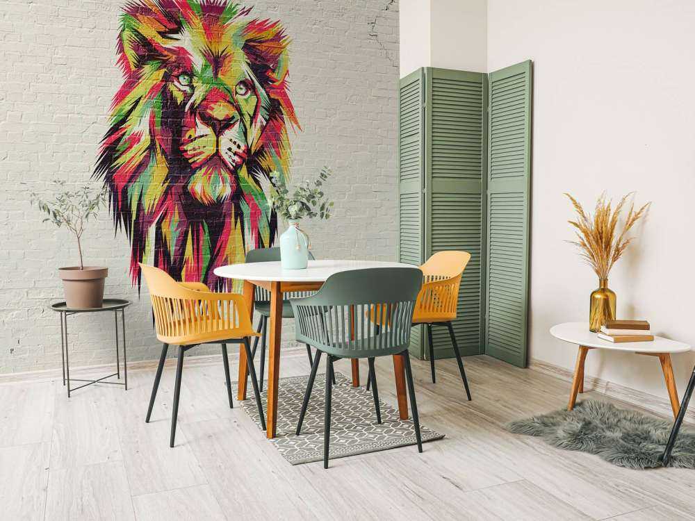 Graffiti av ett lejon