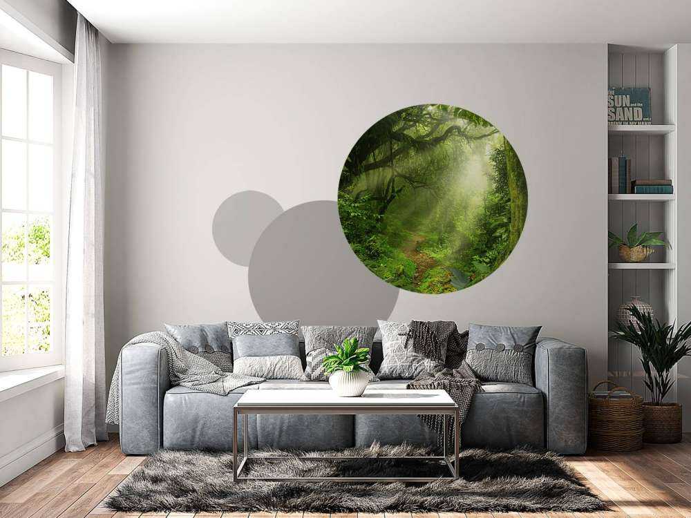 Djungel med solstrålar