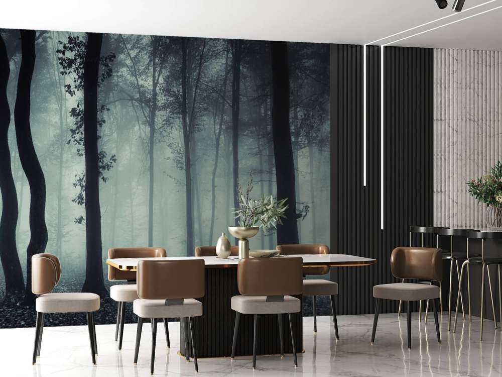 Mystisk mörk skog