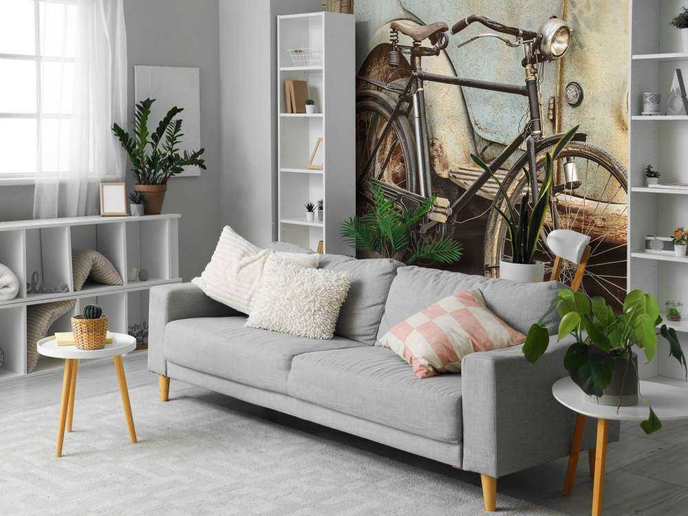 Retro gammal cykel med lastbil