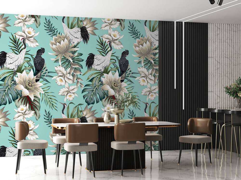 Tranor och papegojor