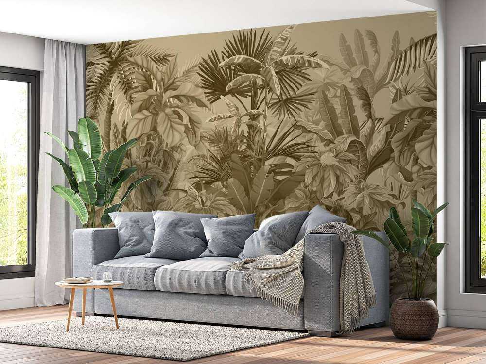 Sepia tropisk djungel