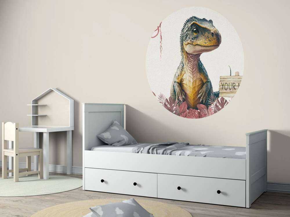 Baby t-rex i den rosa djungeln