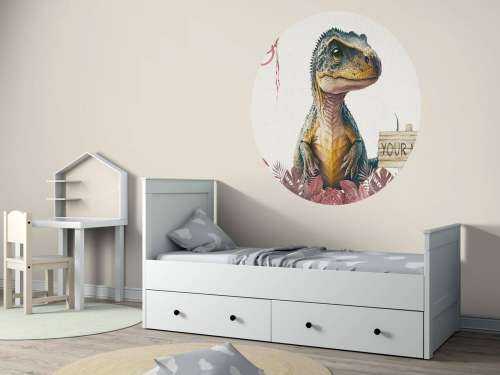 Baby t-rex i den rosa djungeln