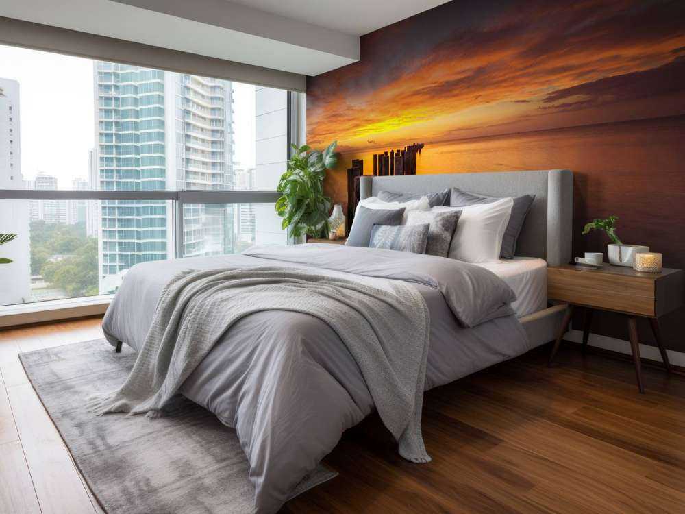 Vågor vid soluppgång