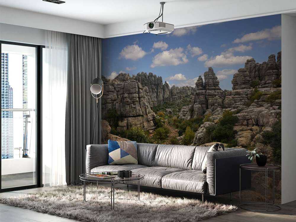 Vaggar med blå himmel