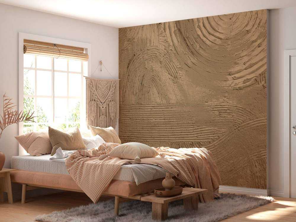 Strukturer og former i guldbrun