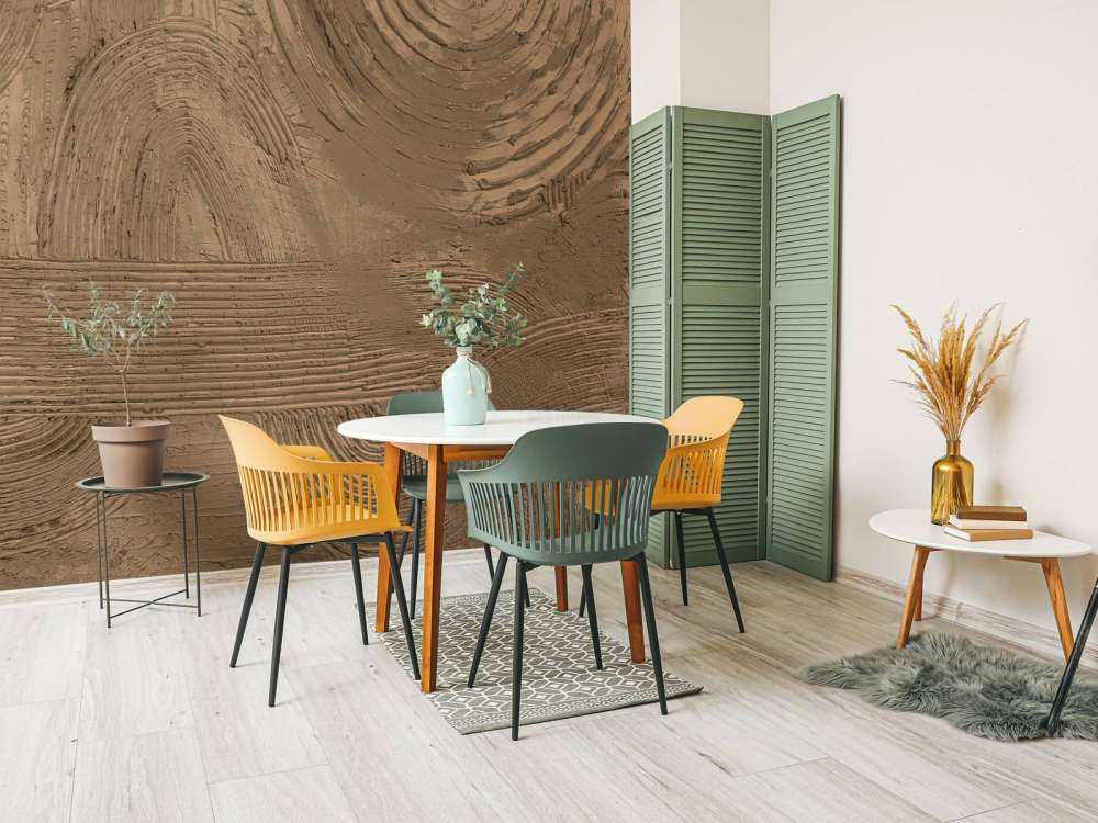 Strukturer og former i guldbrun