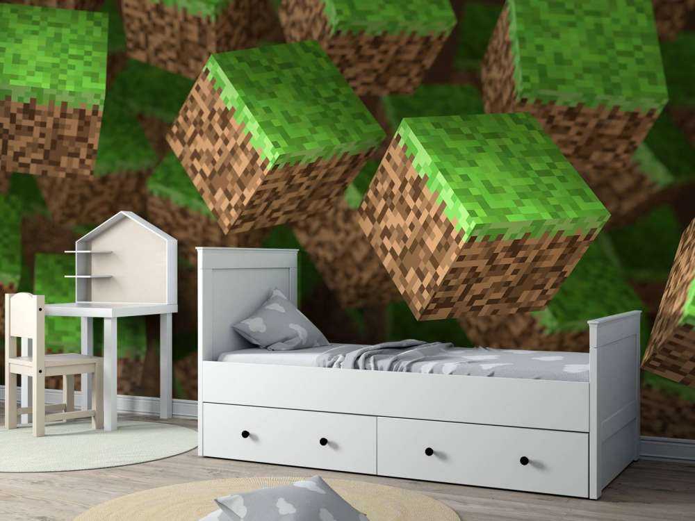 3D Minecraft græsblokke