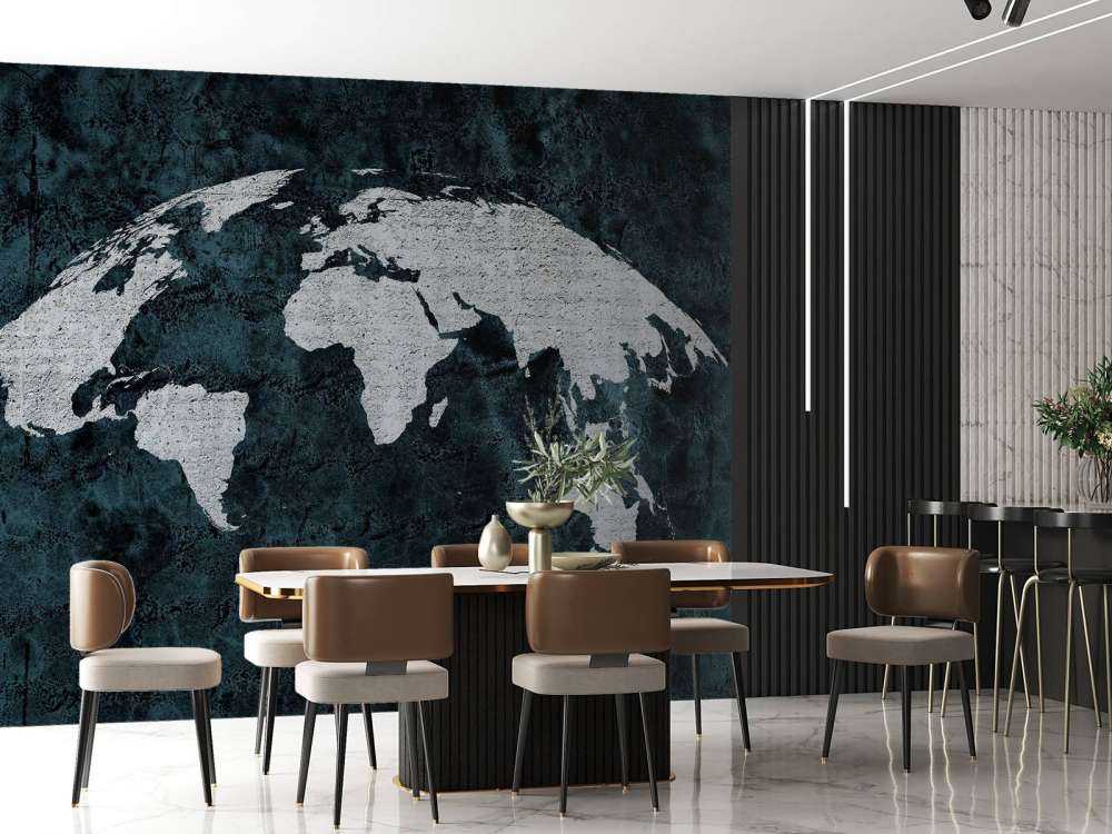 Verdenskort betonstruktur