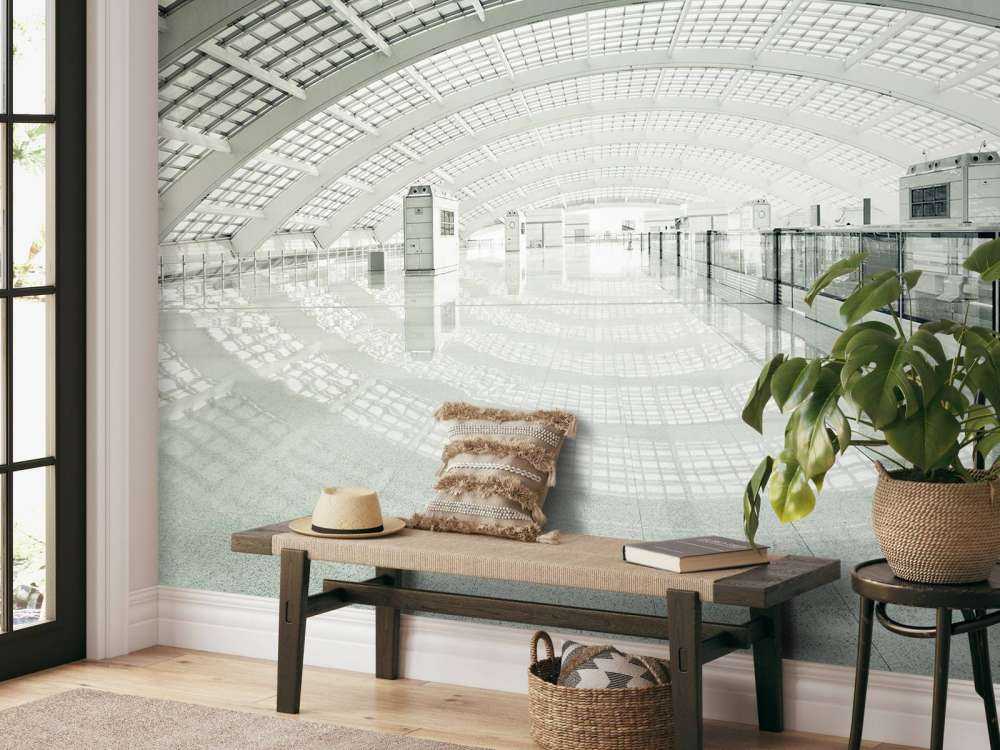 Moderne hal med afrunding