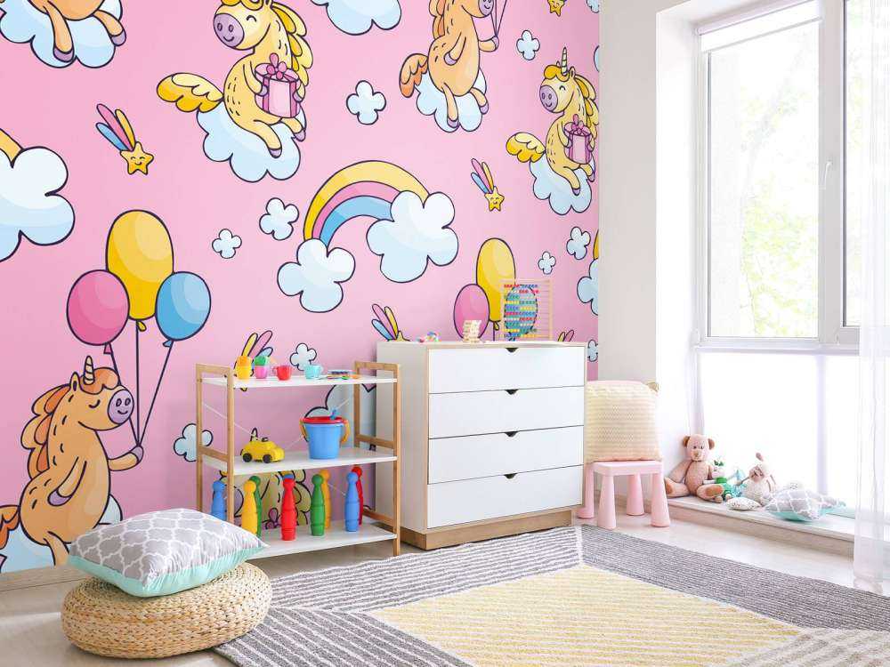 Enhjørninger med balloner