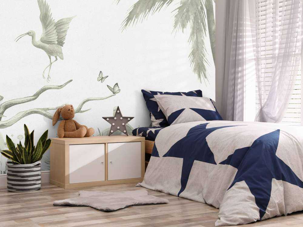 Gren med jungledyr i grønt