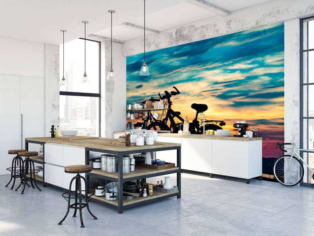 Cykling ved solnedgang