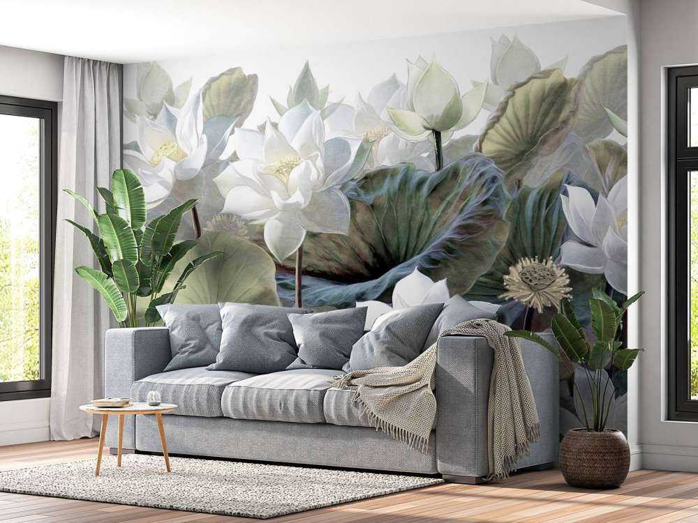 Maleriske lotusblomster