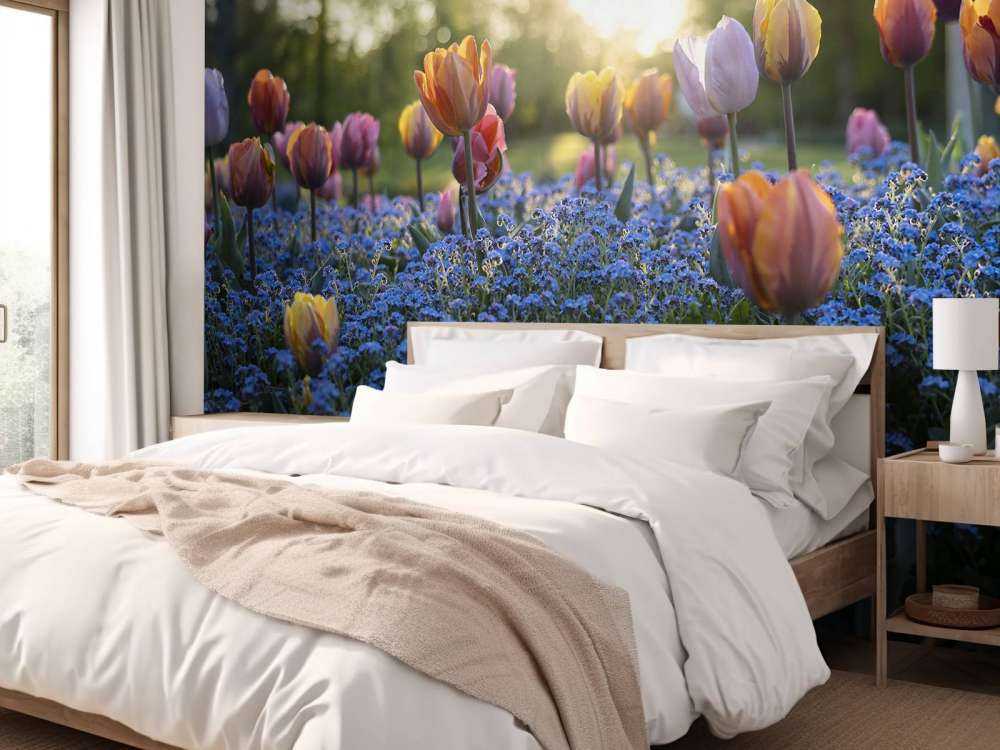Munter tulipanfelt