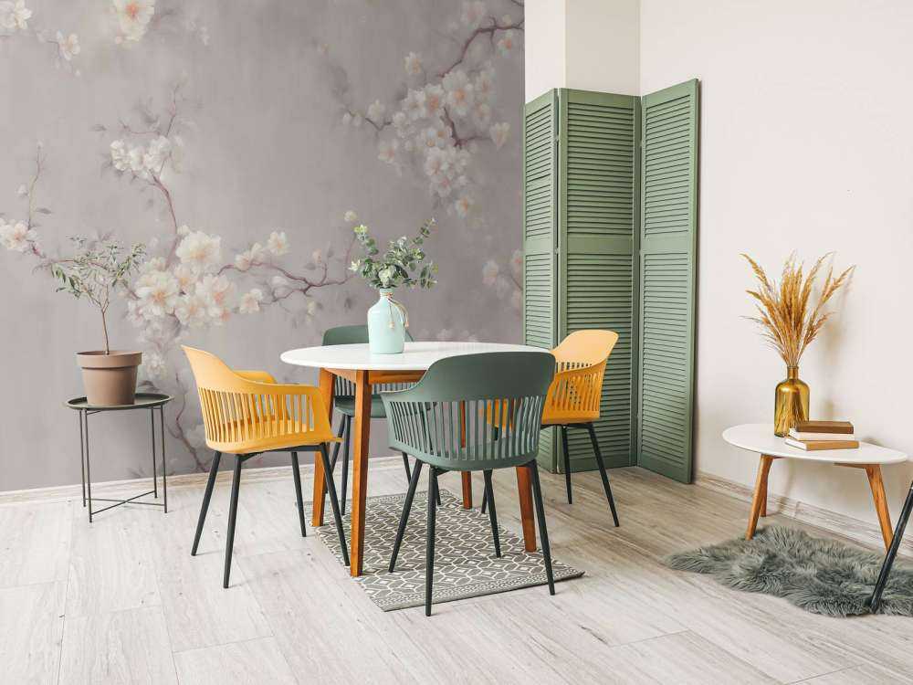 Skønne grene af blomster taupe