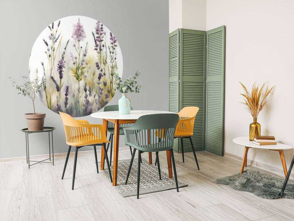 Lavendel Eng Sømløs Varm Beige