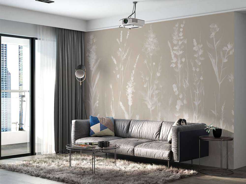 Lavendel Eng Sømløs Sand Beige