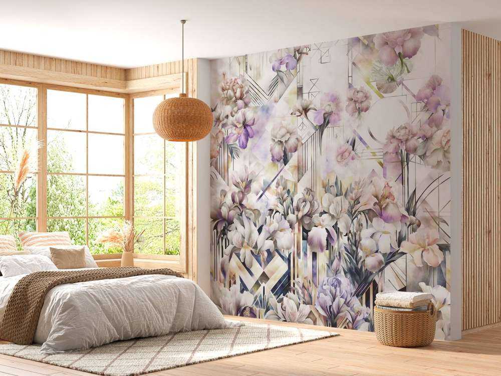 Kæmpe akvarel iris violet