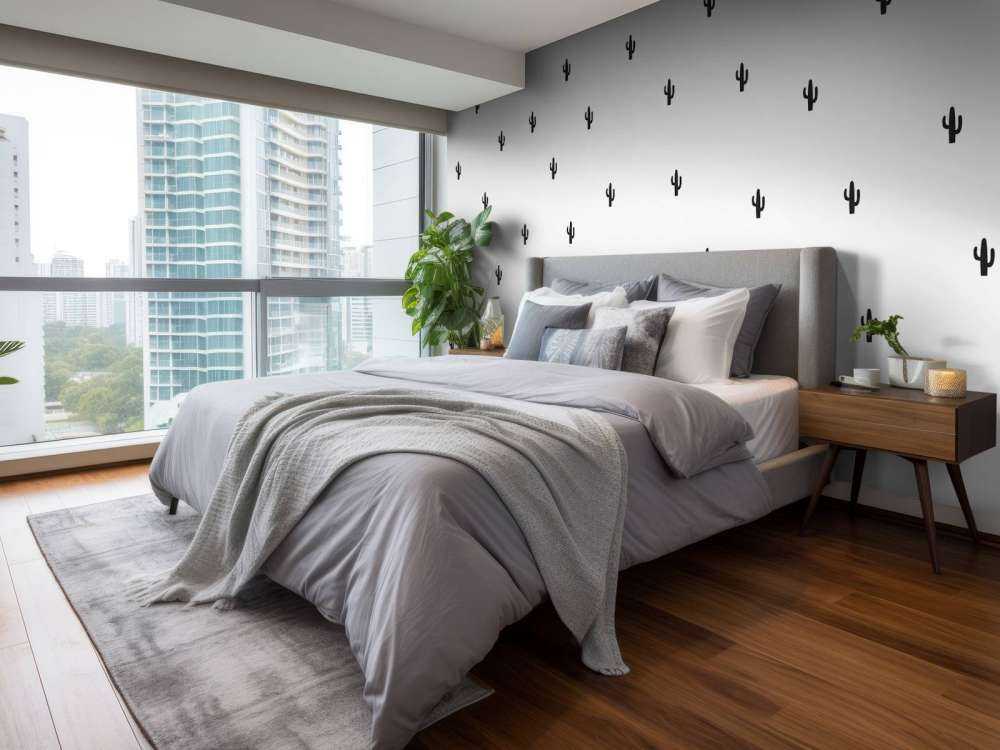 Kaktus i sort og hvid