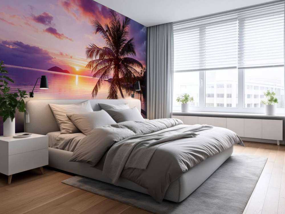 Palmetræ ved solnedgang