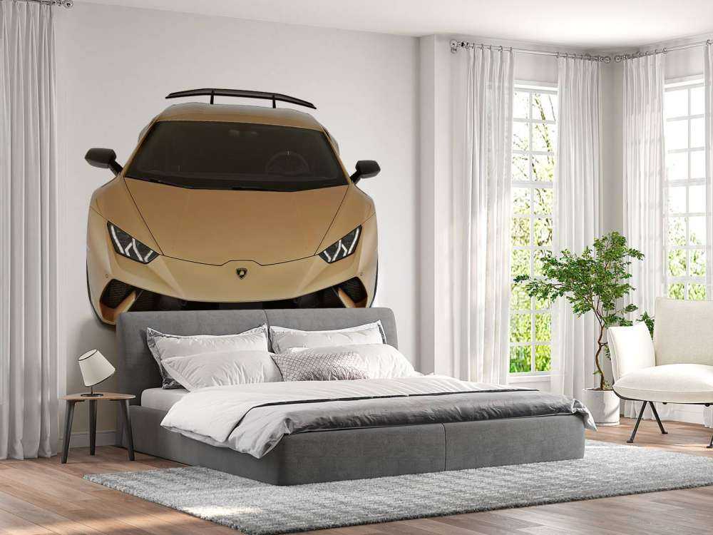 Lamborghini Huracan - Front ovenfra, hvid