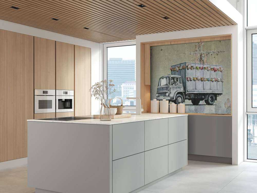 Banksy - Meat truck, raw concrete