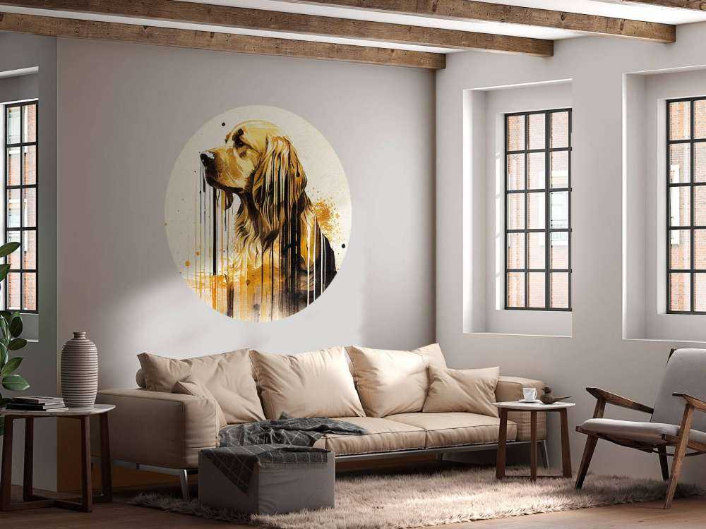 Watercolor Golden Retriever Dog
