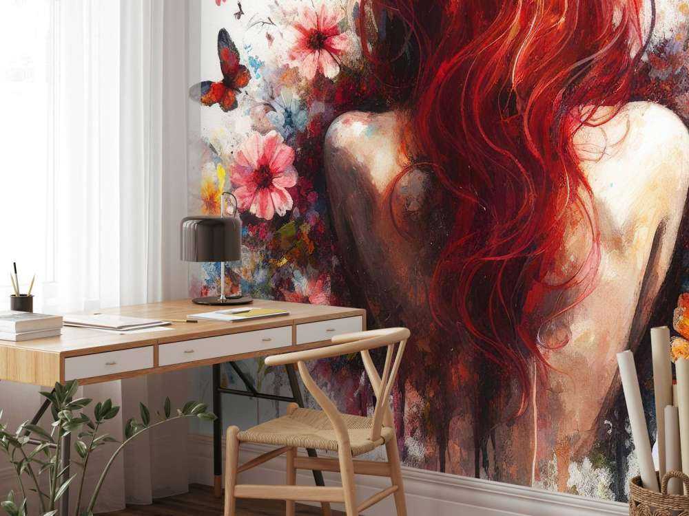 Watercolor Butterfly Woman Body #5