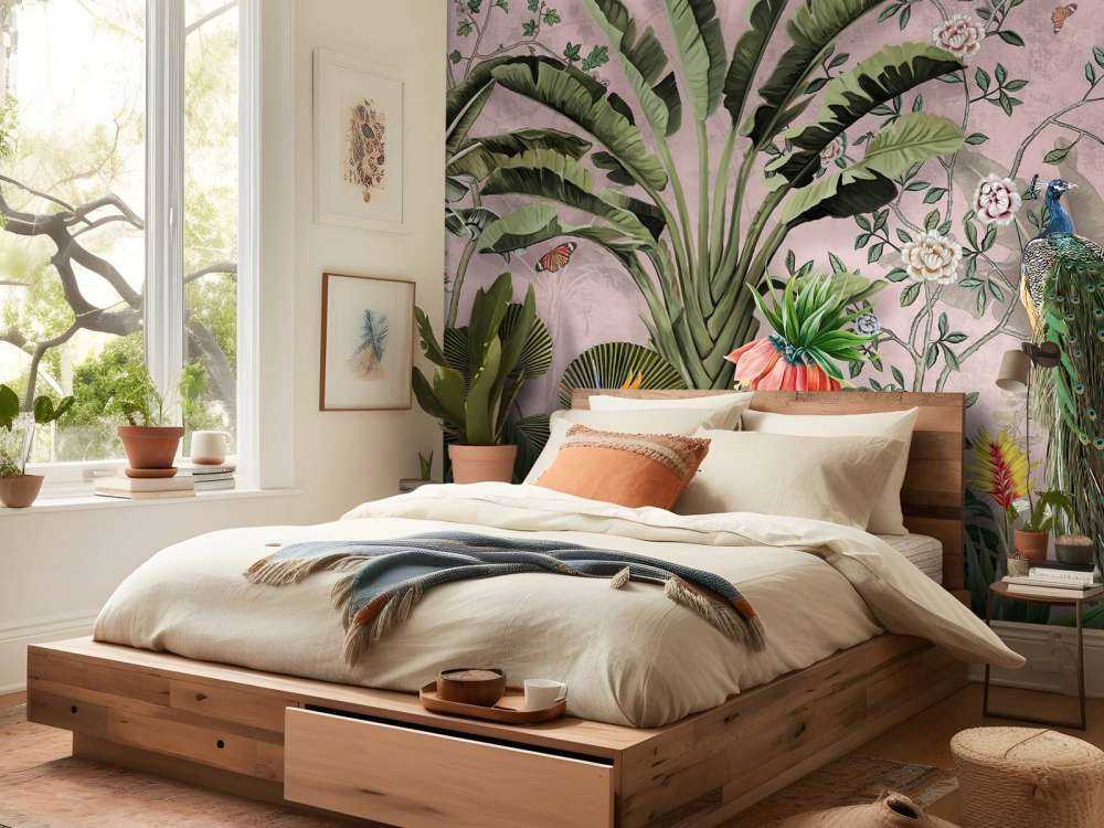 Påfugl i Tropisk Skønhed