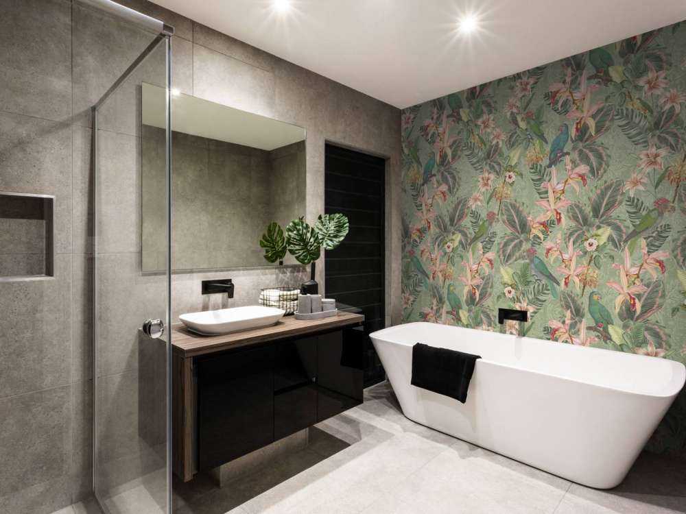 Tropiske junglefugle og papegøjer - salviegrøn