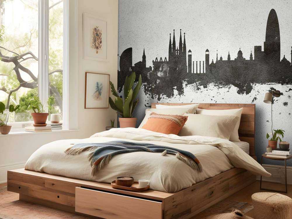 Akvarel skyline, Barcelona