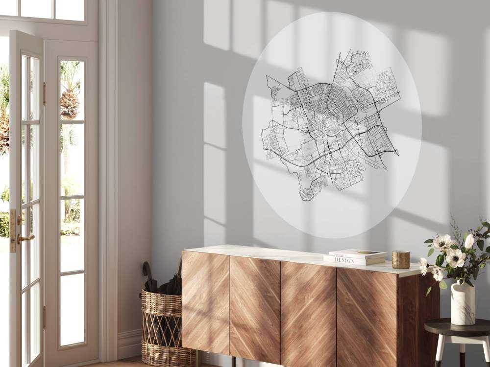 Kort over Groningen, hvid