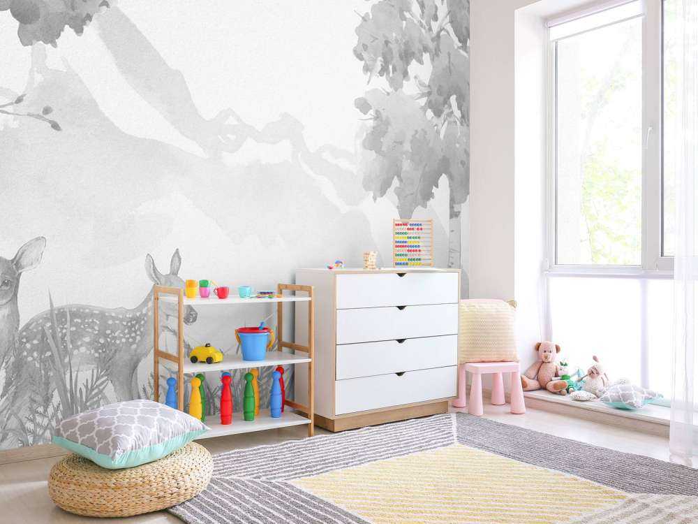 Hjorte i grå nuancer