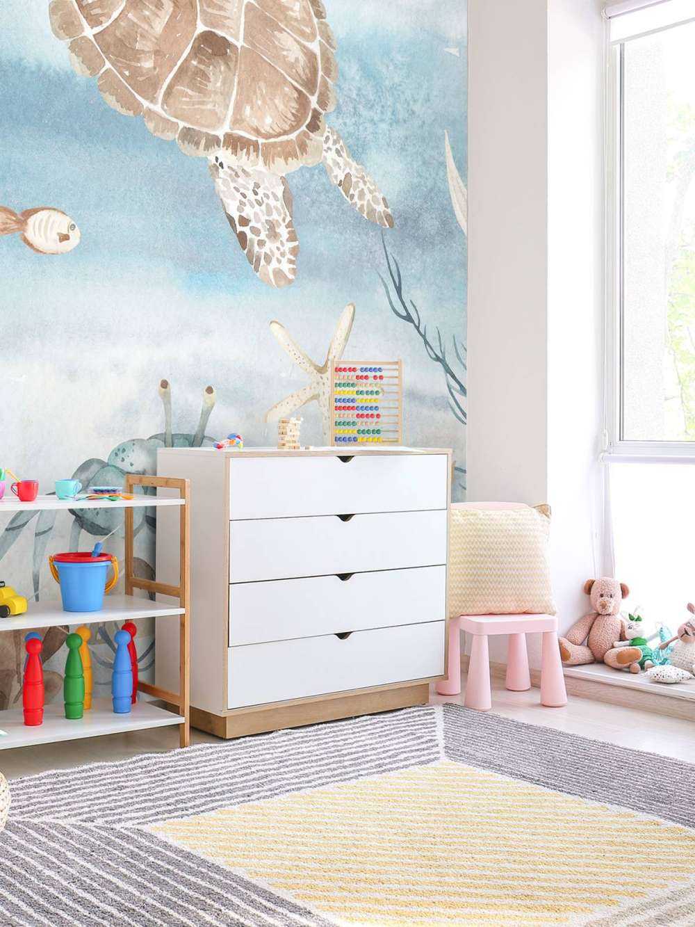 Akvarel havskildpadde