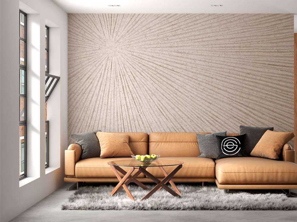 Struktur med sollinjer i lin