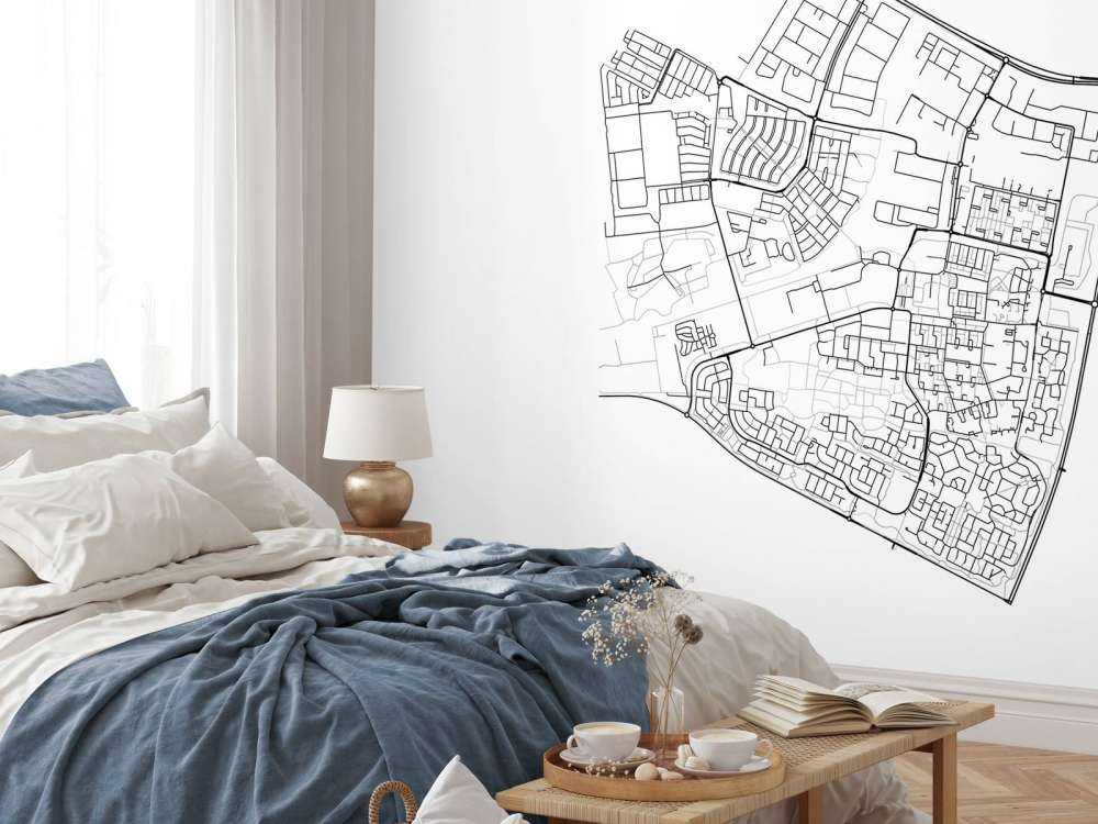 Kart over Dronten, hvit