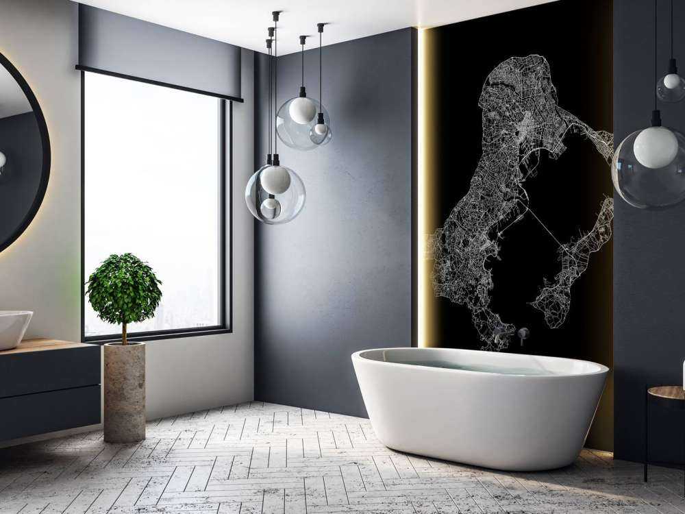 Kart over Tokyo, svart