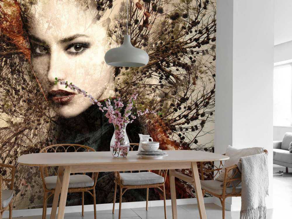 Kvinne og grasiøse grener