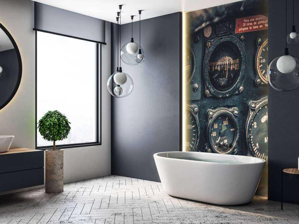 Vintage fly cockpit detalj