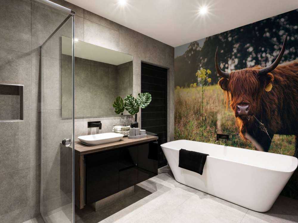 Det skotske høylandet i det høye gresset