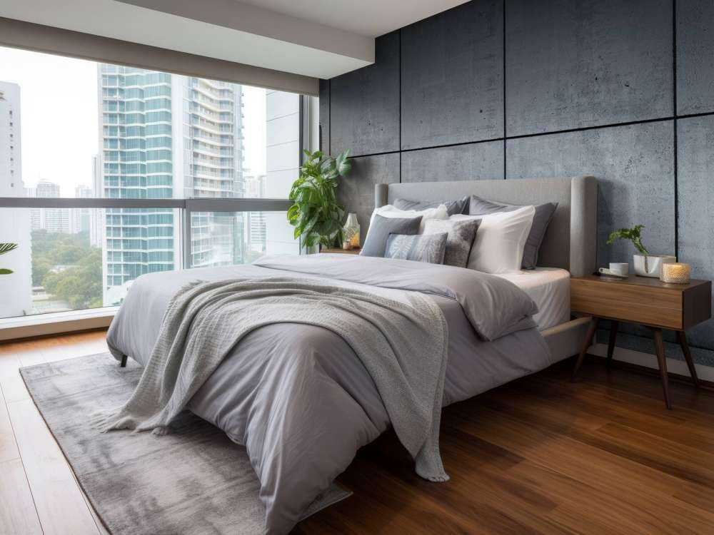 Boksesekk med tapet i betong